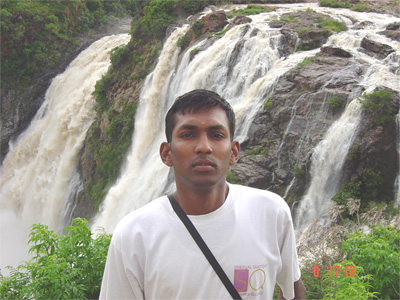 Muthu Veerappan near Waterfalls