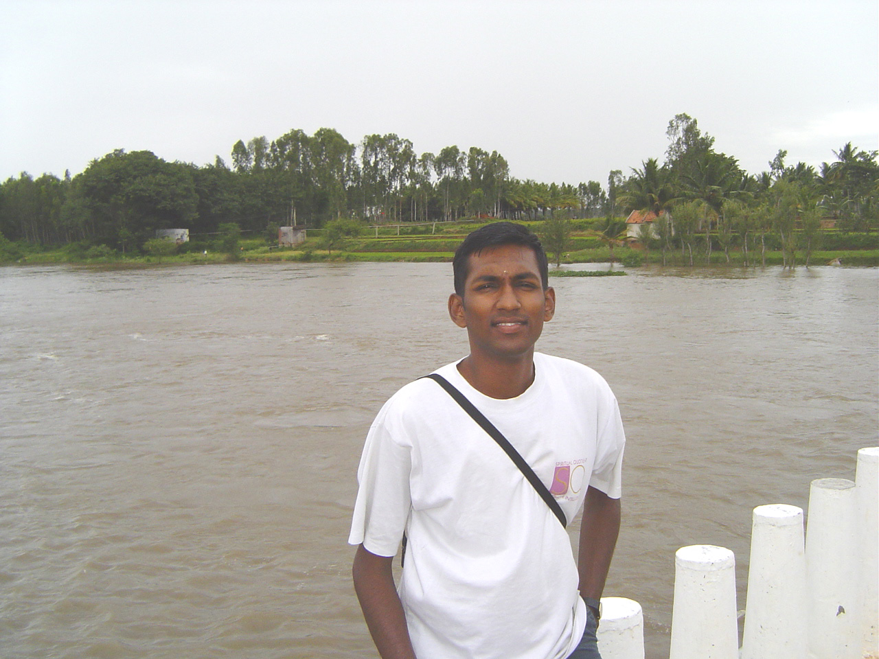 Myself near river - Shivasamudra falls